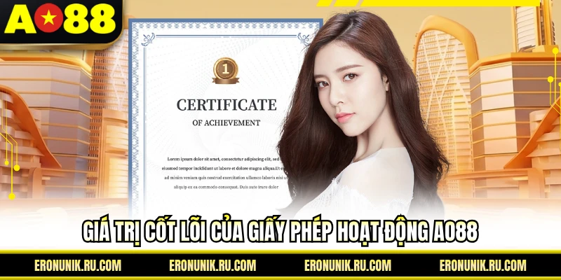 Giá trị cốt lõi của giấy phép hoạt động AO88